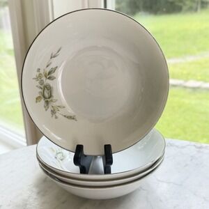 Set of 4 Vintage 60s Wyndham Fine China "Melrose 657" Coupe Soup‎ Bowls 7" Japan